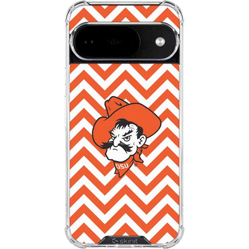 Oklahoma State University Chevron Print Google Pixel 10 Clear Case